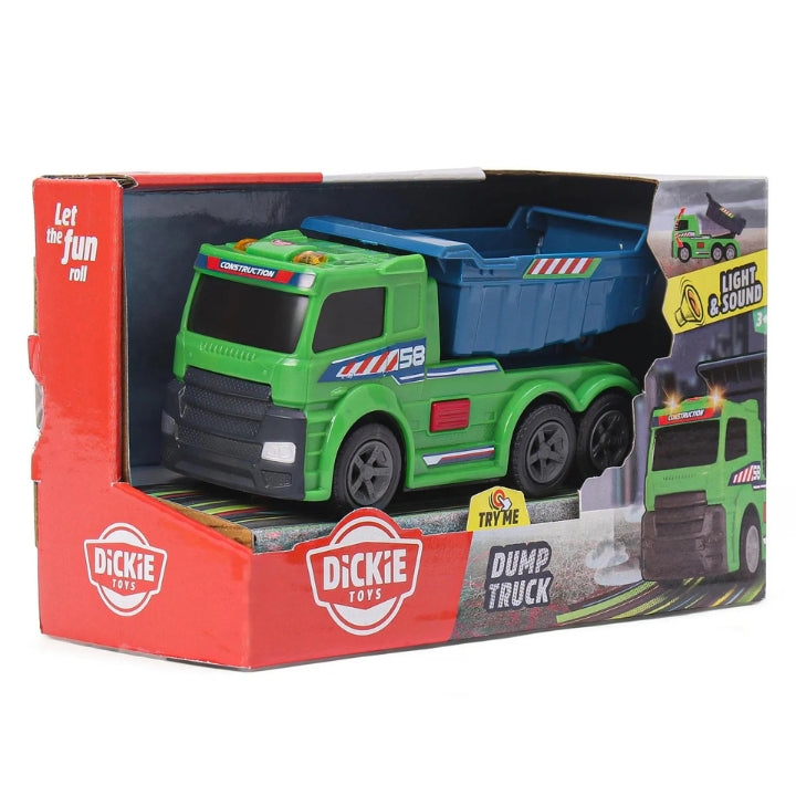 Dickie Garbage Truck Car Toy for Kids Dump Construction Vehicle Playset Realistic Design with Sound & Lights Interactive Role Play Toys Enhances Motor Skills for 3 4 5 6+