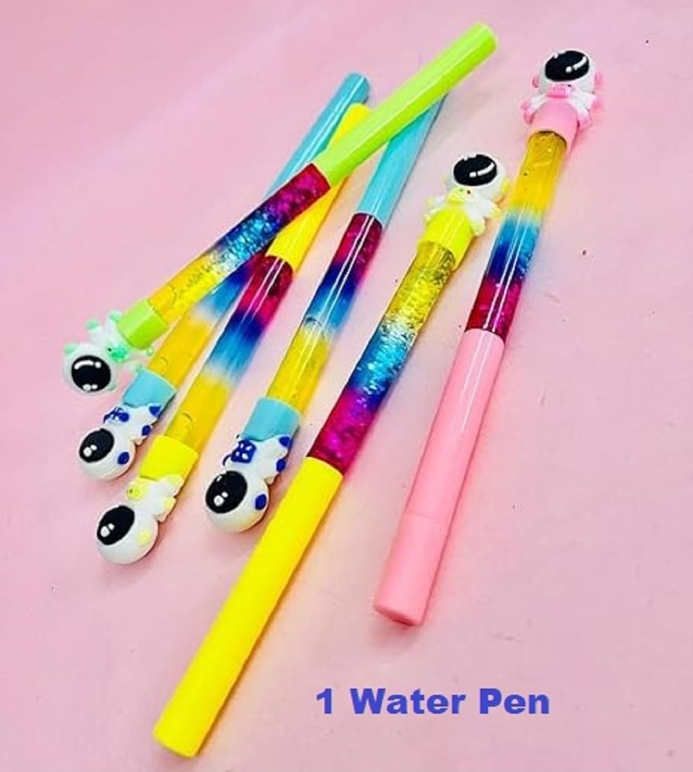 Space Theme Sipper, Astronaut Water Bottle Sipper//Astronaut Pen and Space Theme Pencil // Acrylic Sipper with Straw // Stylish Space Design Tumbler,Ice Look Astroanut Sipper (Pack of 3)
