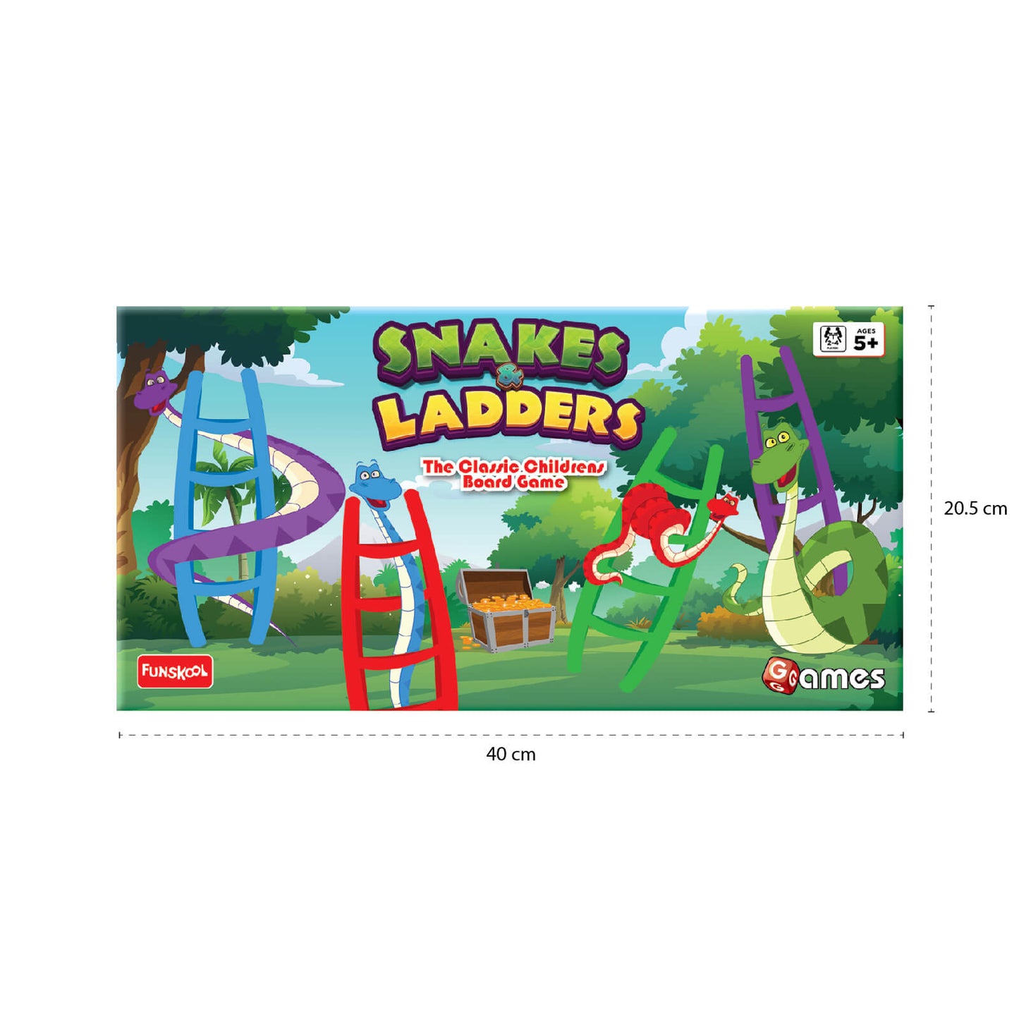 Funskool Snake & Ladders, Strategy Game, Board Game for Kids, Adults, Families, Educational, Fun, 2 to 4 Players, Family Fun, Learning Activity Toy for Childrens, Gift Set for Kid, Ages 5+ Years