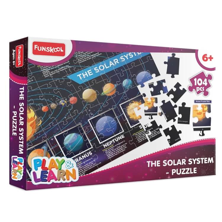 Frank Solar System Outer Space Puzzles for Kids for Age 6, 7, 8, 9 | Fun & Challenging Educational Toys | Brain Booster Solar System Puzzle Games for Focus & Memory | Gifts for Boys & Girls