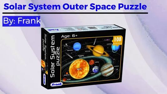 Frank Solar System Outer Space Puzzles for Kids for Age 6, 7, 8, 9 | Fun & Challenging Educational Toys | Brain Booster Solar System Puzzle Games for Focus & Memory | Gifts for Boys & Girls