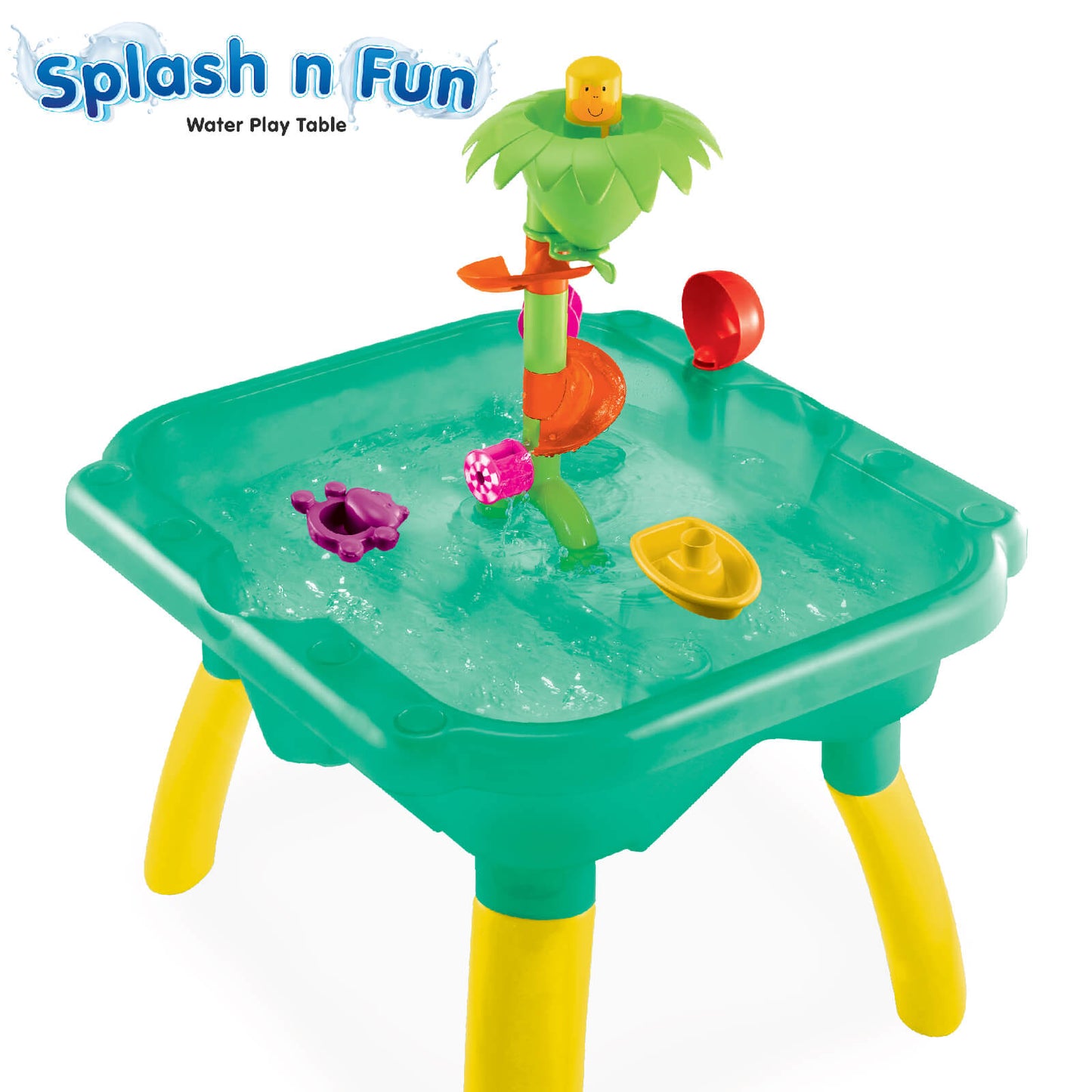Funskool Kid Giggles Splash N Fun Water Play Table, 10 Accessories for Water Fun Play, Ideal for Pre-Schoolers, Multi-Colour.