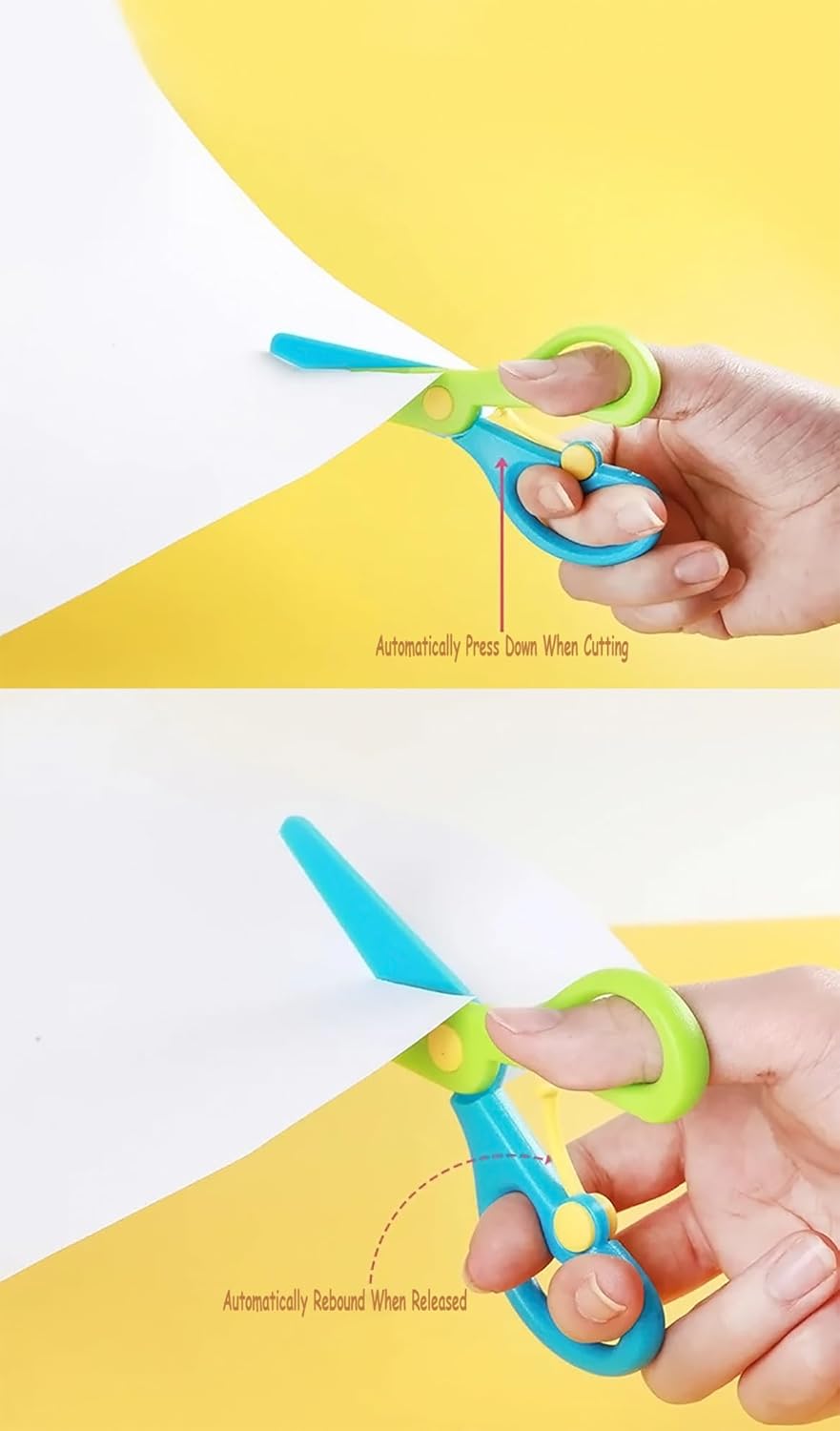 GLUN® Student Scissors Art and Craft Scissors for Paper Cutting, Cardboard and Greetings Designer Different Scissors Pack of 6