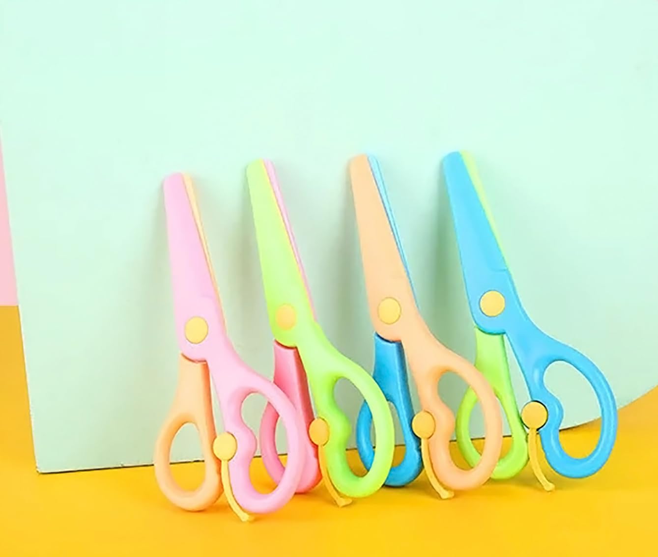 GLUN® Student Scissors Art and Craft Scissors for Paper Cutting, Cardboard and Greetings Designer Different Scissors Pack of 6