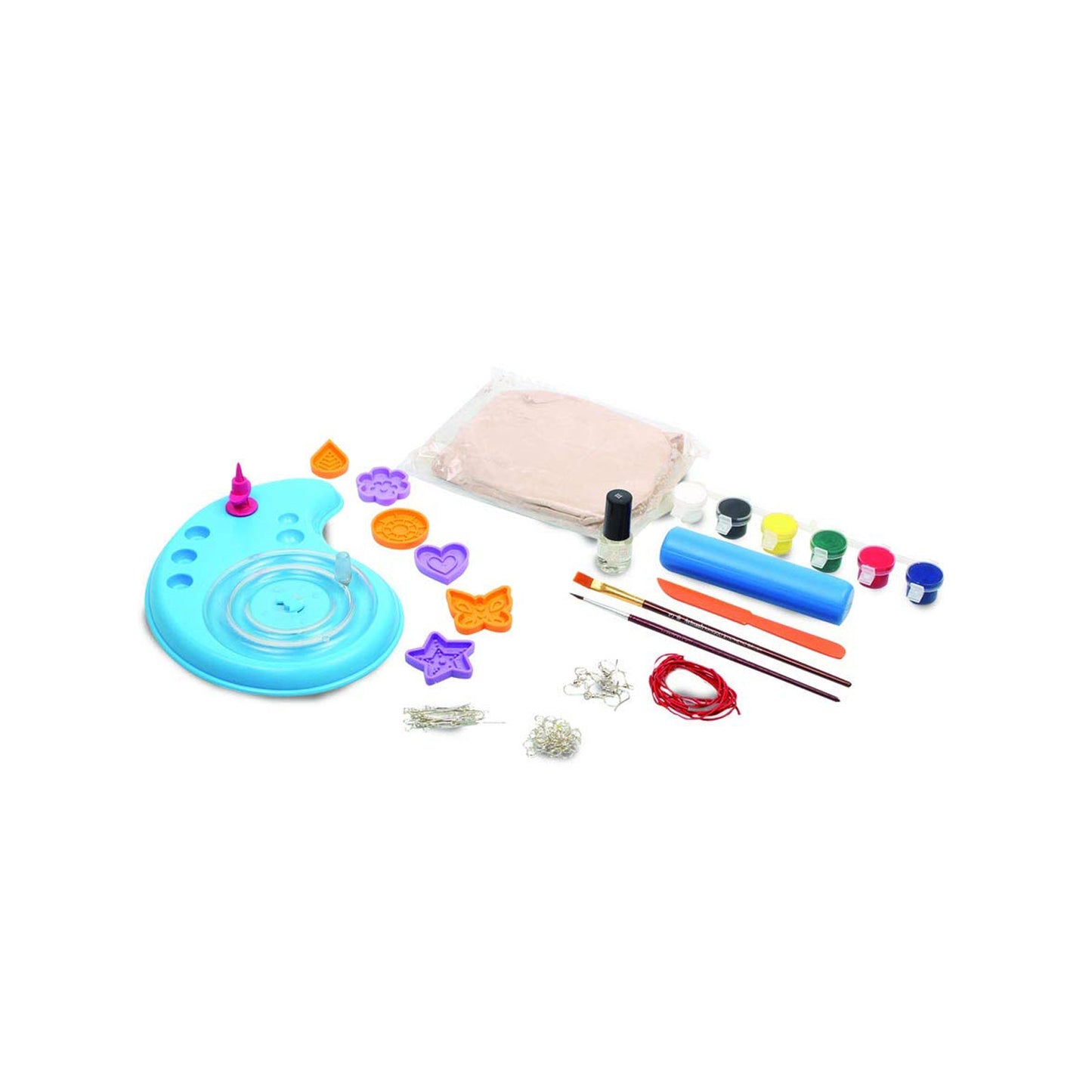 Handycrafts - Terracota Bead Jewellery, Jewellery Making Kit, for The Young accesory Designer, 6 Years +, DIY Terracota Beads