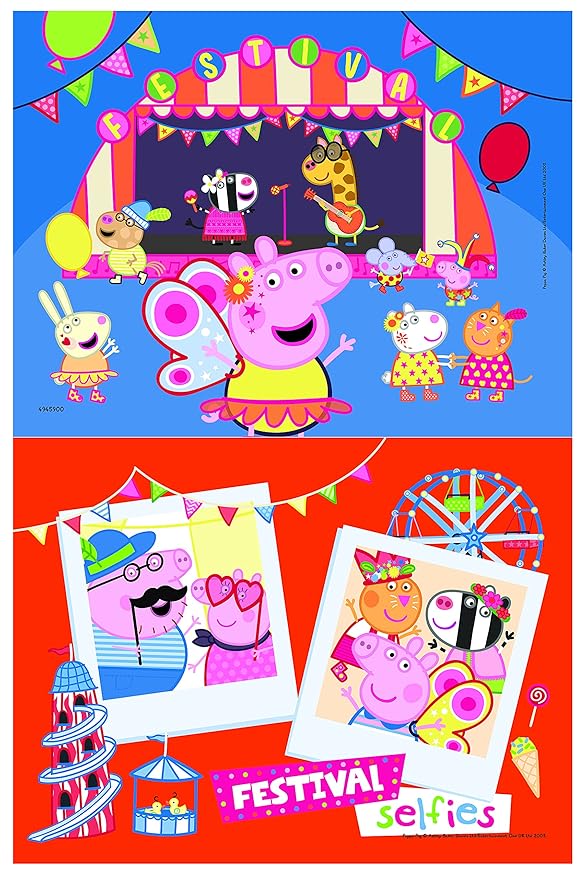 Funskool-Peppas Time to Celebrate,Educational,2x12 Pieces,Puzzle,for 3 Year Old Kids and Above,Toy, Multicolor