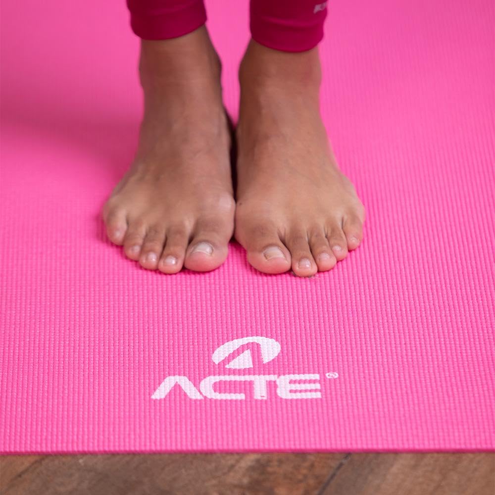 Acte Sports Yoga Mat Pvc Adult Pink T10-R