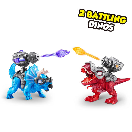 ZURU SMASHERS Dino Island T-Rex Battles (Red Version) By Zuru 50+ Surprises Boys Collectible Dinosaur T-Rex Triceratops Surprise Slime Sand Compounds Discovery