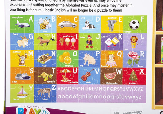 Funskool - Play & Learn-Alphabet,Educational,60 Pieces,Puzzle,for 3 Year Old Kids and Above,Toy