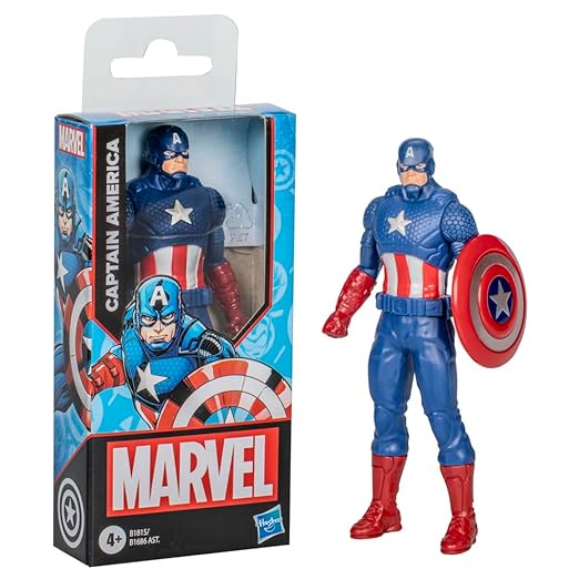 Marvel Captain America Action Figure, 6-Inch, Super Hero Toys and Figures for Kids Ages 4+