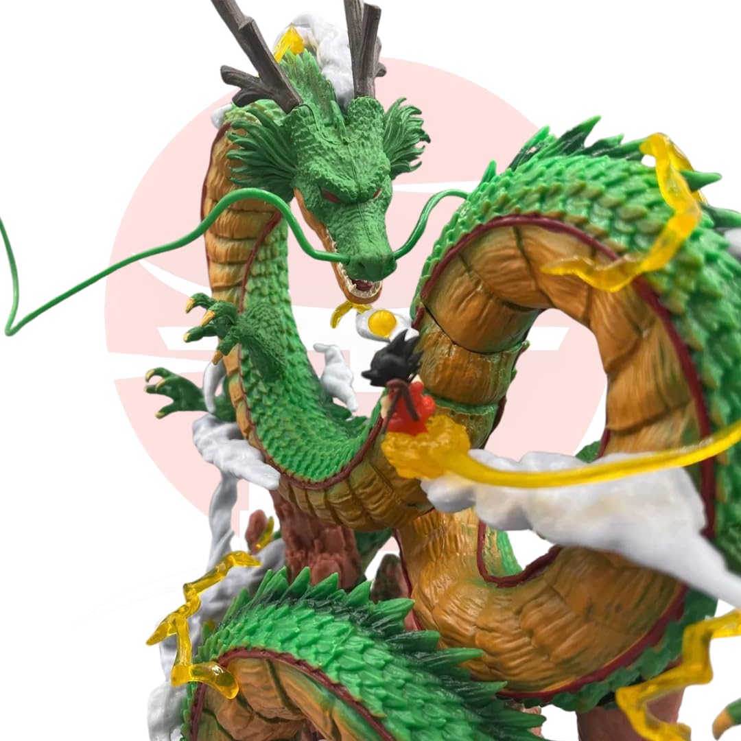 Realmkart Dragon Ball Action Figures Shenron Dragon Goku Anime Figures 22CM DBZ Goku Legendary Dragon Ball Z Figurine Statue for Anime Gift,Office Table,Study Table