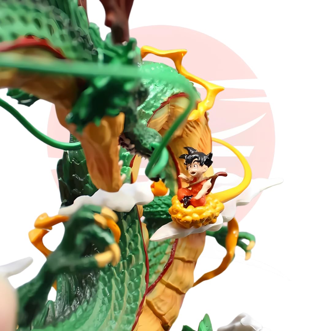 Realmkart Dragon Ball Action Figures Shenron Dragon Goku Anime Figures 22CM DBZ Goku Legendary Dragon Ball Z Figurine Statue for Anime Gift,Office Table,Study Table