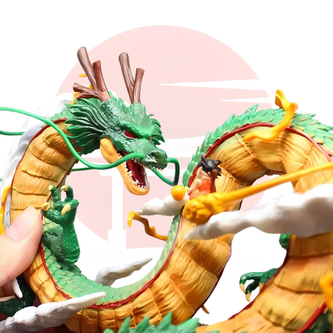 Realmkart Dragon Ball Action Figures Shenron Dragon Goku Anime Figures 22CM DBZ Goku Legendary Dragon Ball Z Figurine Statue for Anime Gift,Office Table,Study Table