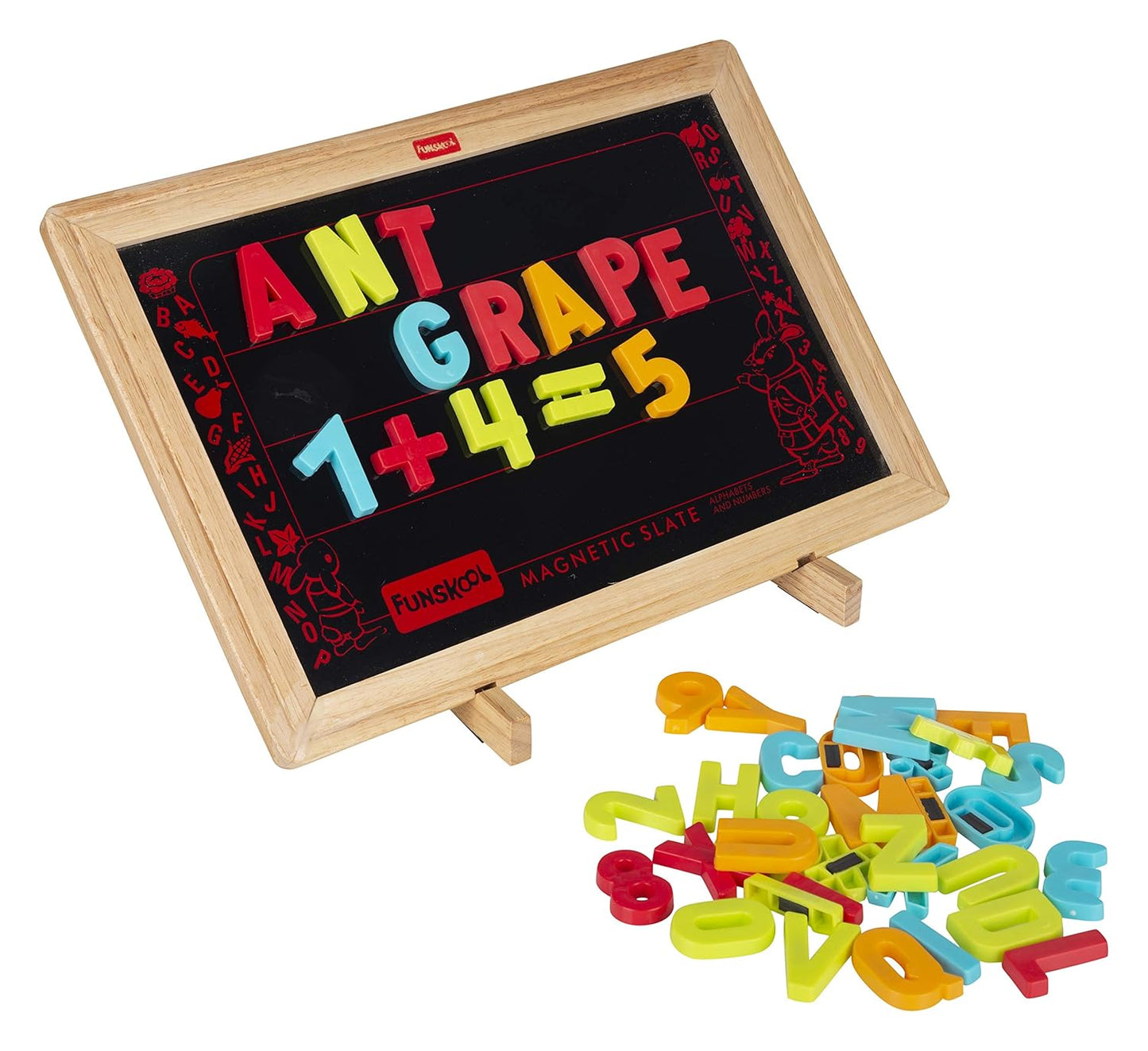 Giggles Funskool Learn N Write Slate, 2 in 1 Magnetic & Dry Erase Board, Early Learning, for 3 Years & Above, Preschool Toys, Multicolor
