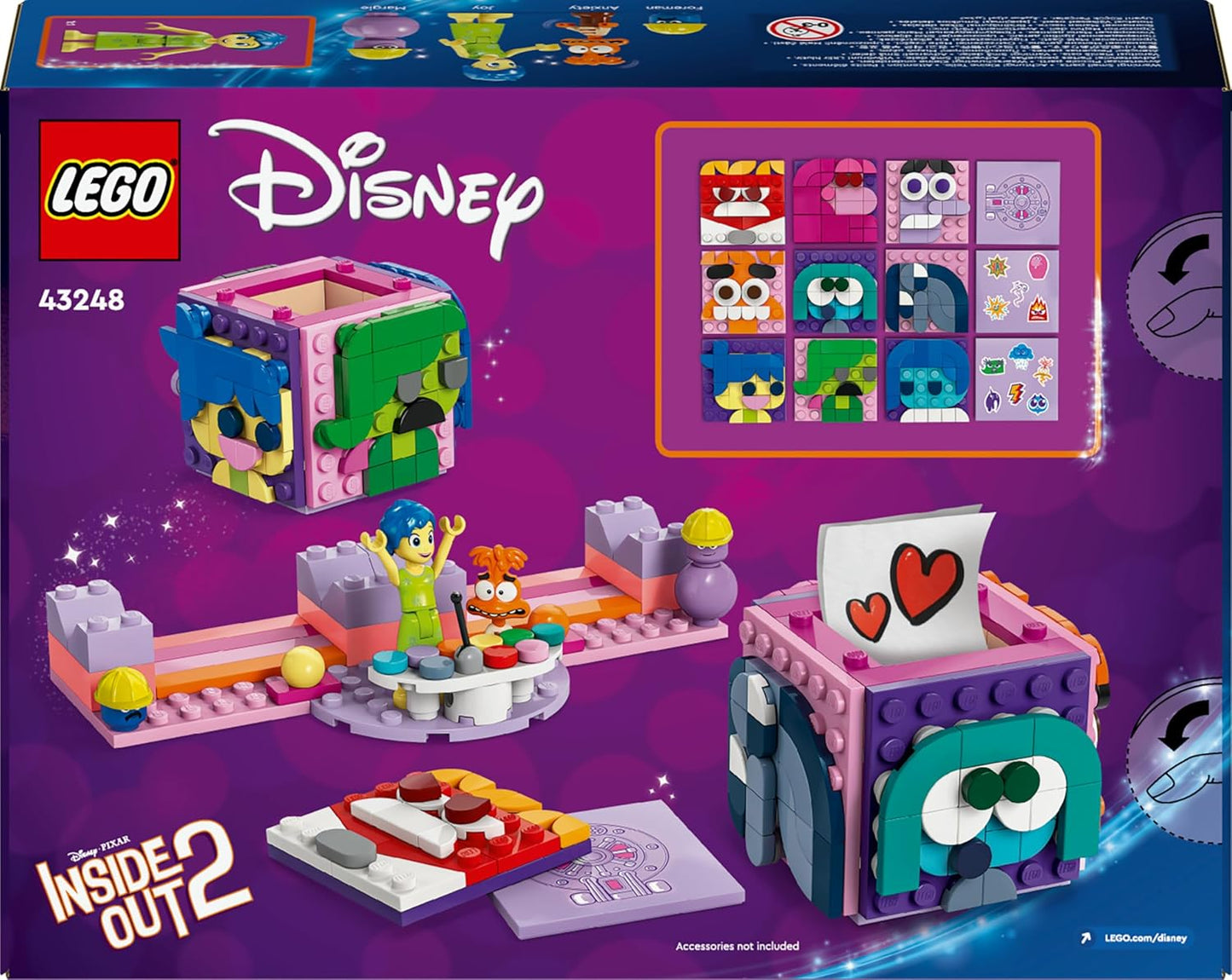 LEGO ǀ Disney Inside Out 2 Mood Cubes from Pixar 43248 Building Blocks Toys for 9+ Gift for Boys and Girls