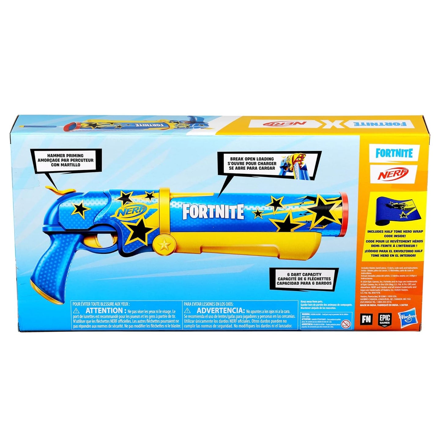 Nerf Fortnite Half Tone Hero Blaster, 8Y+