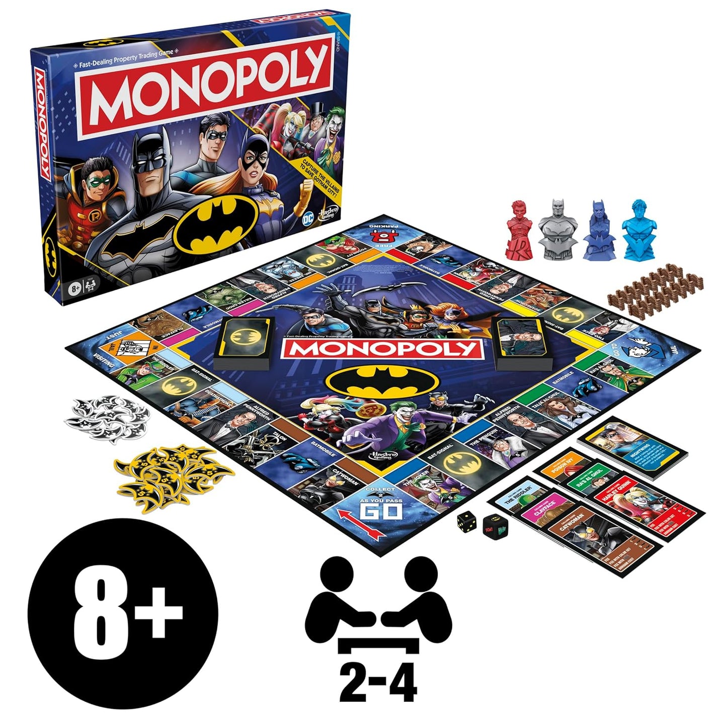 Hasbro Gaming Monopoly Batman Edition Board Game, 8Y+, 2 to 4 Players