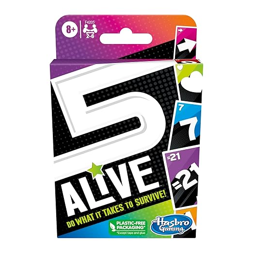 Hasbro Gaming 5 Alive Card Game, Fast-Paced Kids Game, Easy to Learn, Fun Family Game