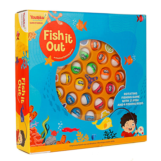 Youreka Orange Fishing Game Small Musical rotating Multicolor 3Y+