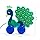 Ratna's Pearl The Peacock Pull Along Toy, Encourages Walking, Rattling Sound, 12 Months & Above, Infant and Preschool Toys
