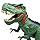 Mighty Megasaur CHOMPING and Walking T REX Green