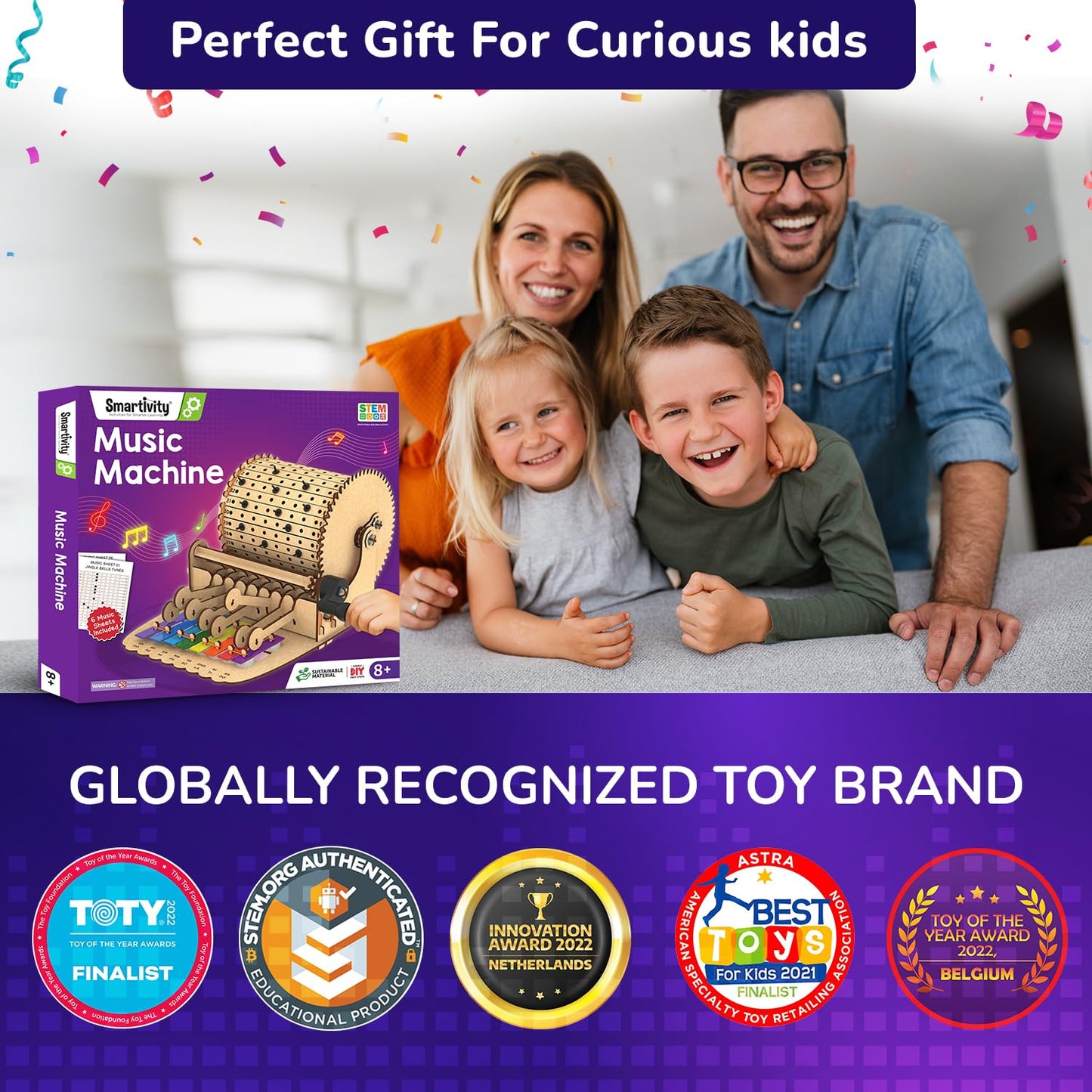 Smartivity DIY Music Machine Toy for Kids 8-9-10-11-12-13-14 Years Old I Create Your own Music with 7 Preset Songs - Jingle Bells, Happy Birthday & More I Christmas, Birthday Gift for Girls & Boys