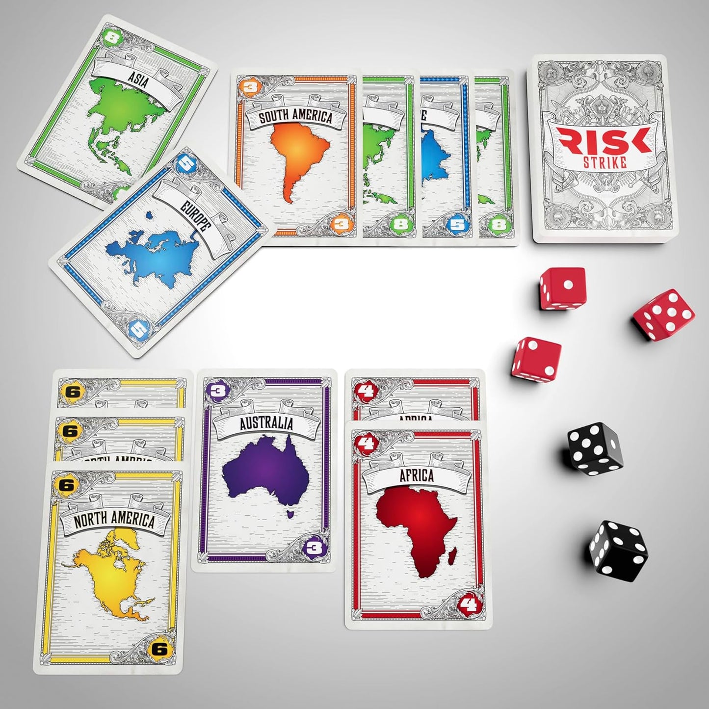 Hasbro Gaming Risk Strike Cards and Dice, 2-5 Players Game, 10Y+