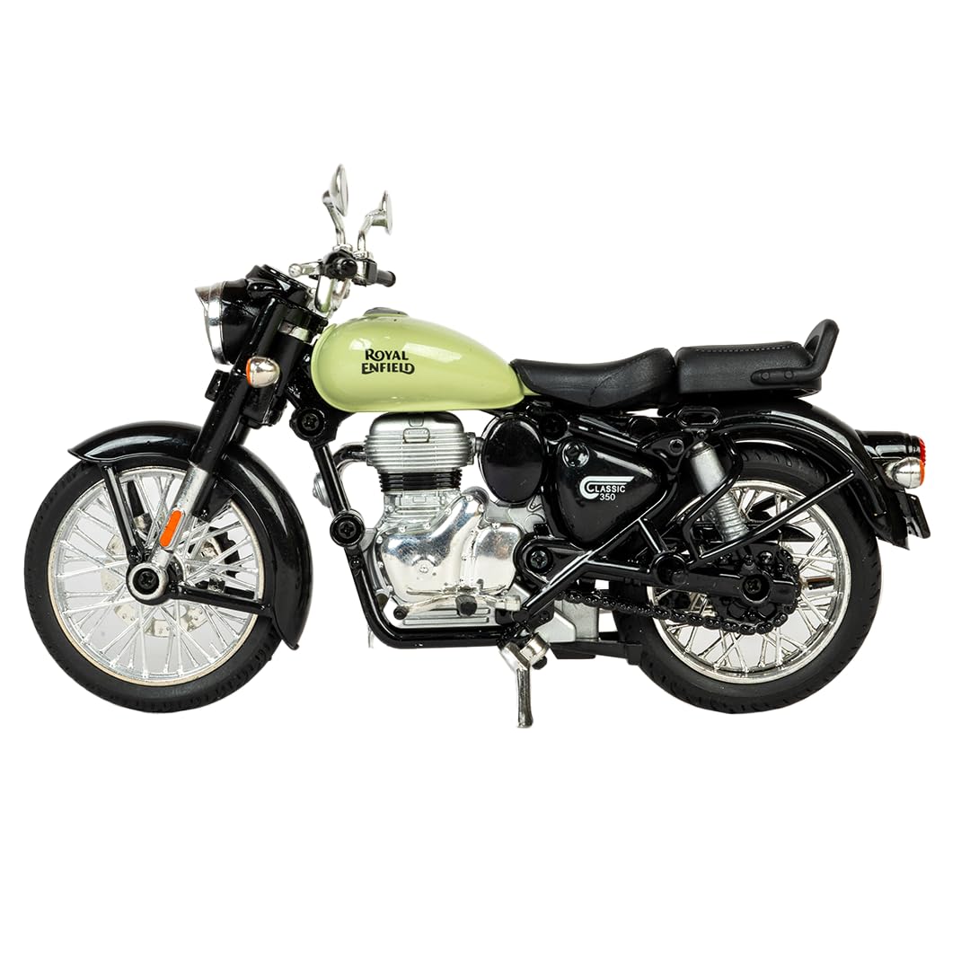 CENTY Toys Royal Enfield 1:15 Scale Diecast Motorcycle Model Toy, Pull Back Action, Bullet Bike Detacheble Parts with 3 Colored Fuel Tank, Miniature Replica for Collectors & Kids Age 3+ Years