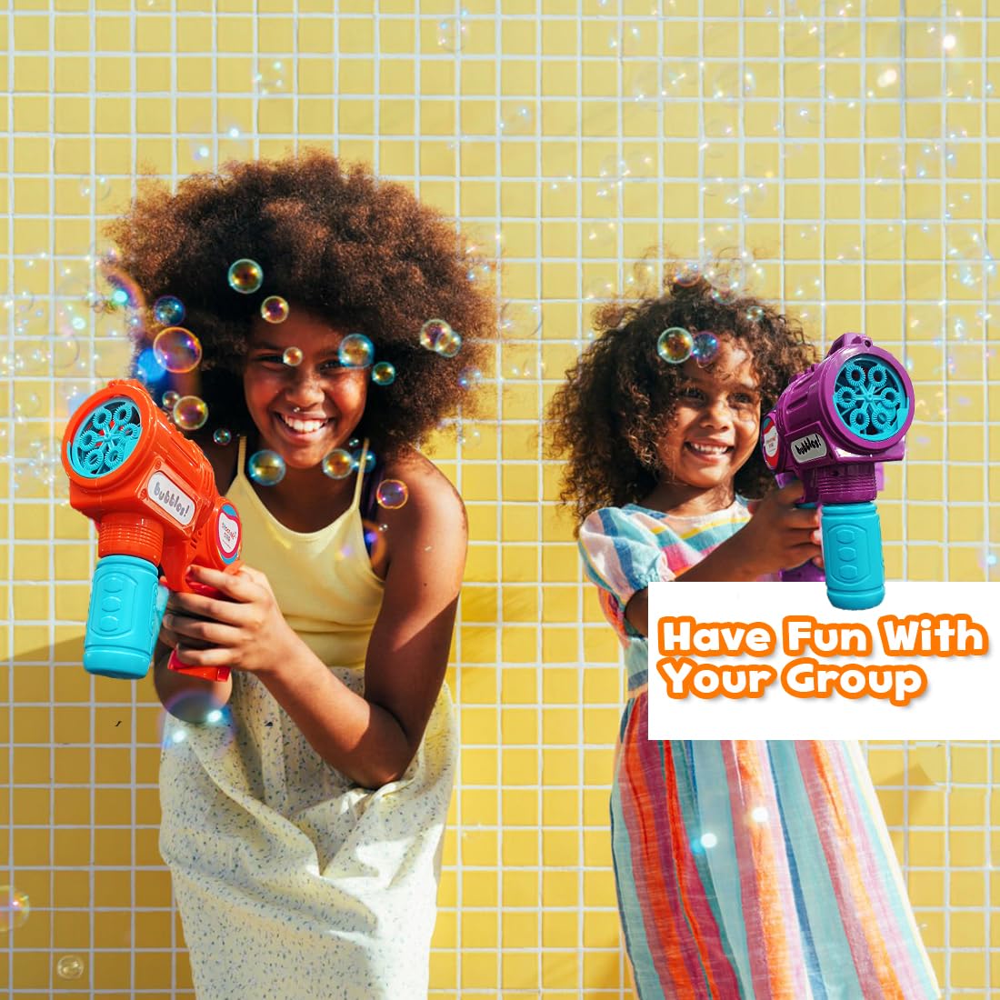 Rowan Bubble Blaster with Solution Bottle, Orange, 3Y+