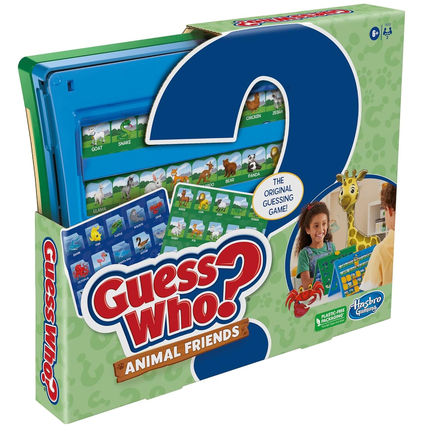 Hasbro Gaming Guess Who? Animal Friends Board Game, Includes 2 Double-Sided Animal Sheets, 6Y+