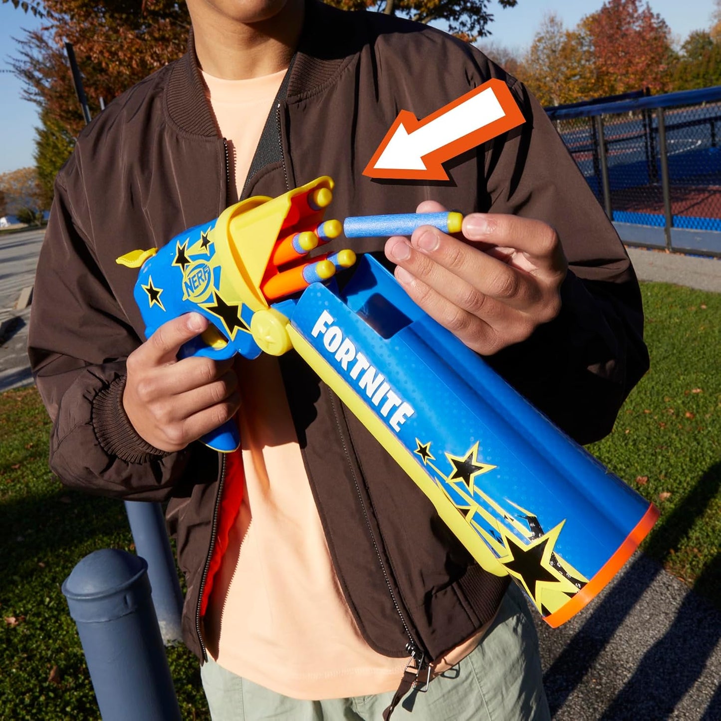 Nerf Fortnite Half Tone Hero Blaster, 8Y+