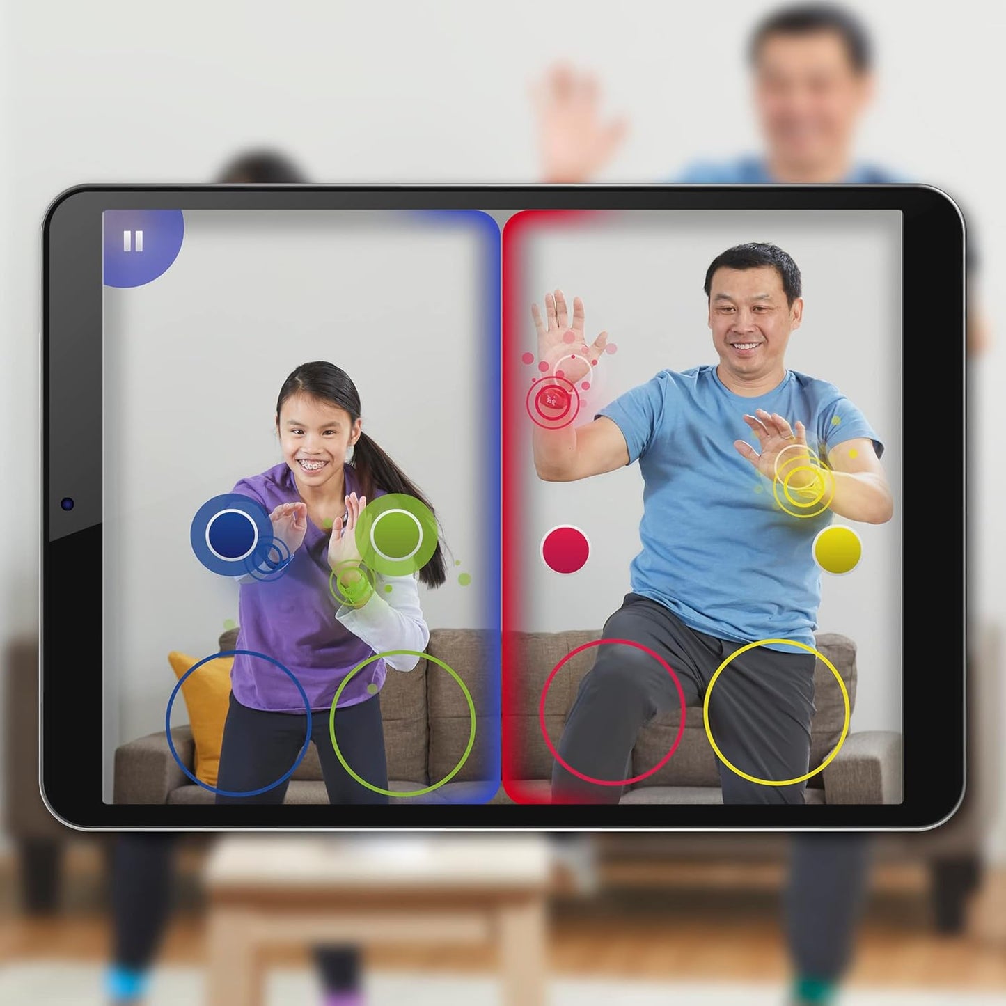 Hasbro Gaming Twister Air Game, AR App Play Game with Wrist and Ankle Bands, 8Y+