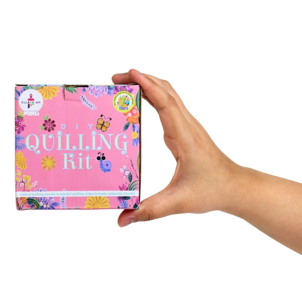 Kalakaram Mini DIY Quiiling Craft Kit | Perfect for Gifting | Birthday Gifting | Return Gift for Parties | Kids Aged 4,5,6,7