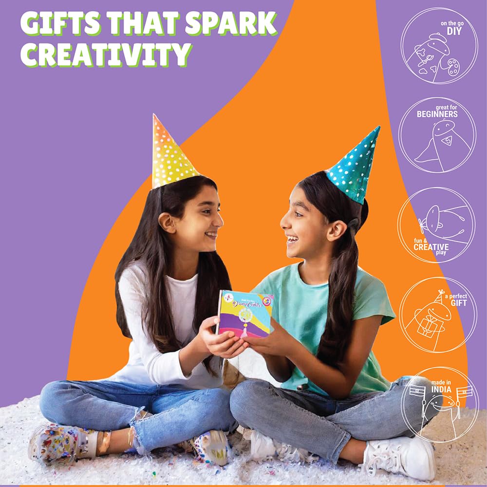 Kalakaram Mini DIY Quiiling Craft Kit | Perfect for Gifting | Birthday Gifting | Return Gift for Parties | Kids Aged 4,5,6,7