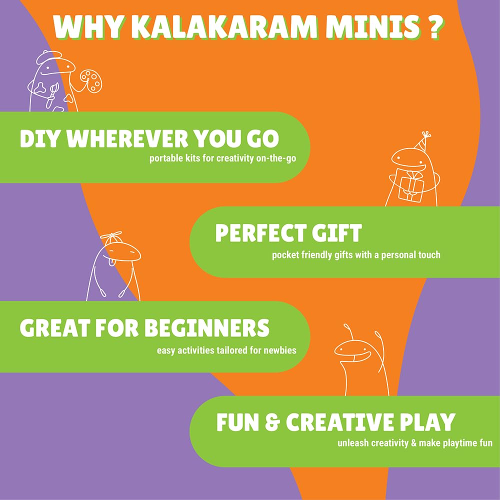 Kalakaram Mini DIY Quiiling Craft Kit | Perfect for Gifting | Birthday Gifting | Return Gift for Parties | Kids Aged 4,5,6,7