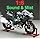 Metal Kawasaki Ninja H2R (1:6 Scale) Diecast Model Motorcycle Bike with Smoke, LED Lights & Engine Sound – Alloy Superbike Collectible Toy (XLG Edition), Black