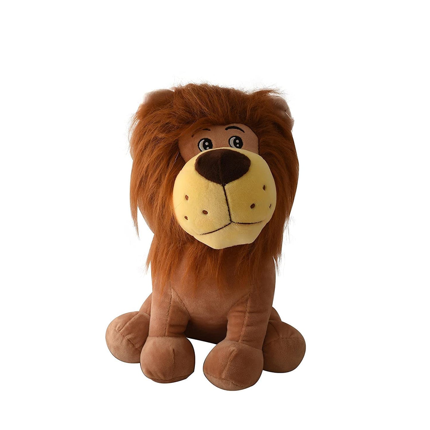 Tickles Sitting Jungle Lion Alex Soft Stuffed Plush Animal Toy for Kids Room (Size: 40 cm Color: Brown)