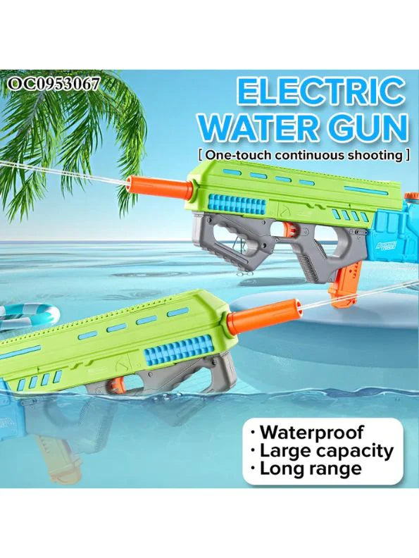 Green - PowerSplash 500 - Ultra High-Pressure Electric Water Gun Pichkari Toy For Kids | Ultimate Electric Water Gun