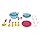 Giggles - Dinnerware Set, 23 Colourful Pretend and Play Cooking Set, Language and Social Skills, Role Play, 3 Years & Above, Preschool Toys, Multicolour
