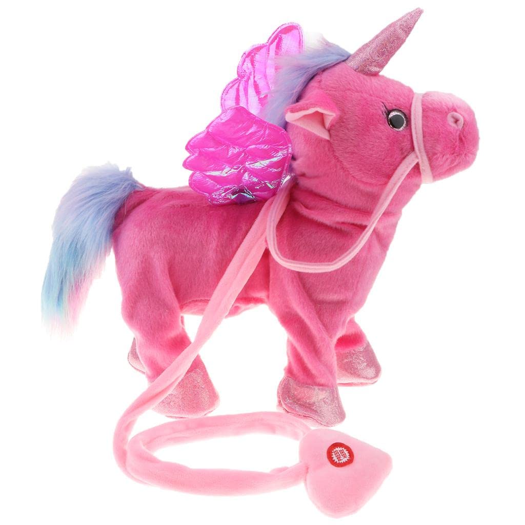 MERISHOPP®Plush Stuffed Unicorn Animal Musical Horse Toy Electric Walking Horse Red|Toys & Hobbies | Stuffed Animals | Other Stuffed Animals|1 Pieces Electric Unicorn Toy