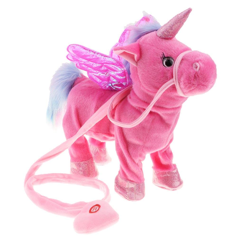 MERISHOPP®Plush Stuffed Unicorn Animal Musical Horse Toy Electric Walking Horse Red|Toys & Hobbies | Stuffed Animals | Other Stuffed Animals|1 Pieces Electric Unicorn Toy