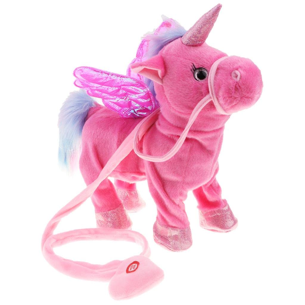 MERISHOPP®Plush Stuffed Unicorn Animal Musical Horse Toy Electric Walking Horse Red|Toys & Hobbies | Stuffed Animals | Other Stuffed Animals|1 Pieces Electric Unicorn Toy