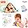Funskool Plastic Giggles - Baby's Best Friend, Ideal Gift Pack for Infants, 3 Pcs Set, Teethers and Rattles, Multi-Colour Baby Toy Gift Set for New Born, 4 Months and Above