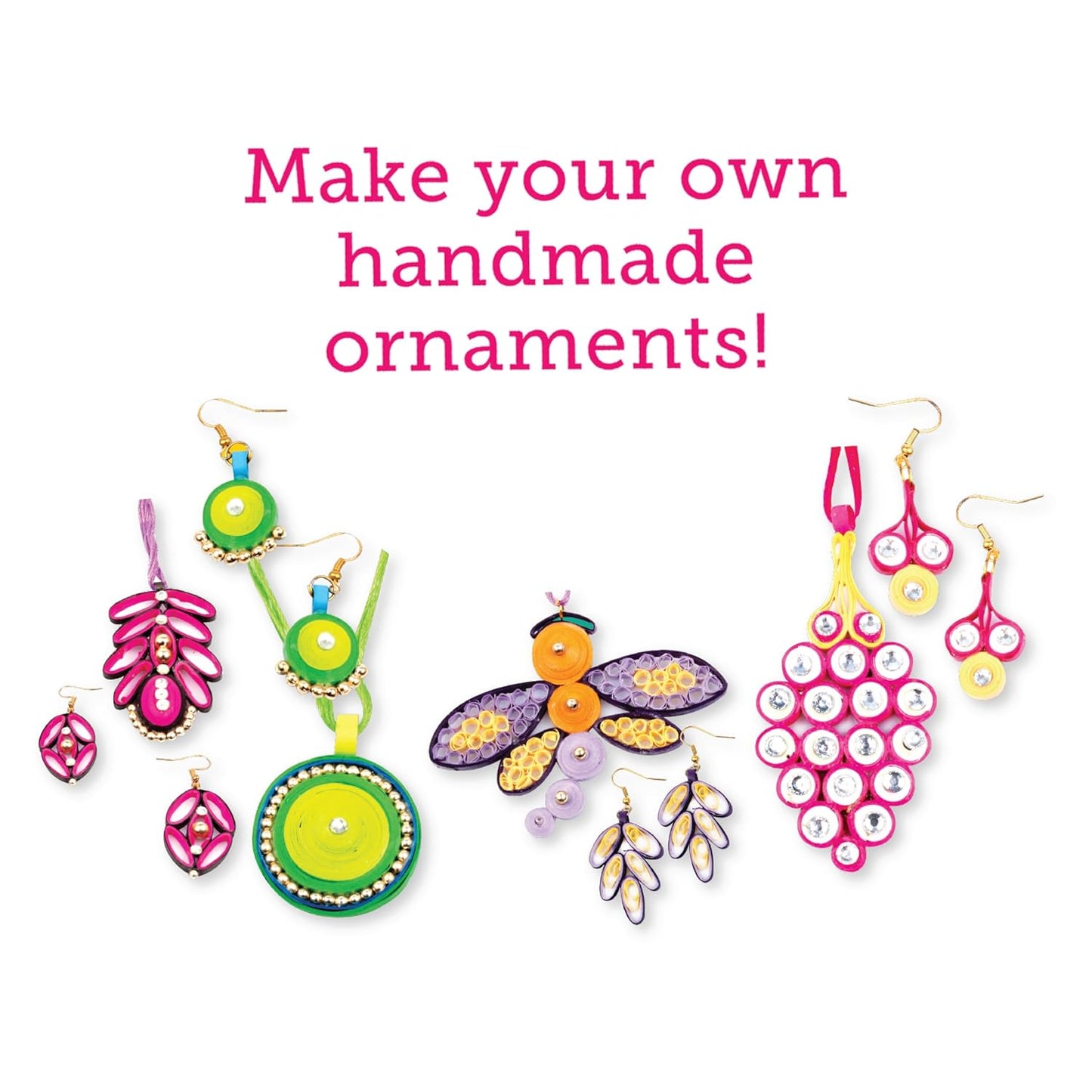 Handy Crafts Funskool Quilling Jewellery, Art and Craft Kit, Paper Craft Kit, Art and Craft Kit, DIY Kit, Ages 8 Years and Above, Multicolour