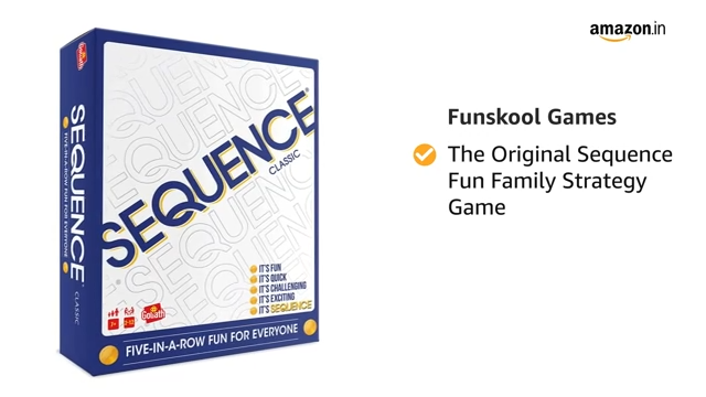 Funskool The Original Sequence, Strategy Game, Card Game, Board Game for Kids, Adults, Families, Educational, 2 to 12 Players, Family Fun, Activity Toy for Childrens, Gift Set for Kid, Ages 7+ Years