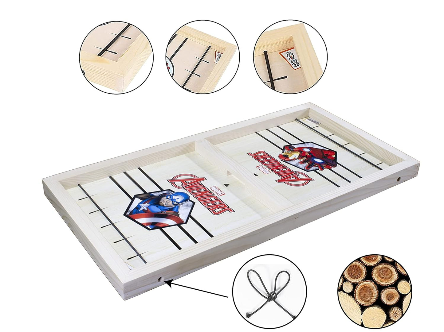 SKOODLE Avengers Sling Puck Game Portable Table Board Game for Kids and Adults, Tabletop Slingshot Games for Boys and Girls, Desktop Sport Board Game, Birthday Gift