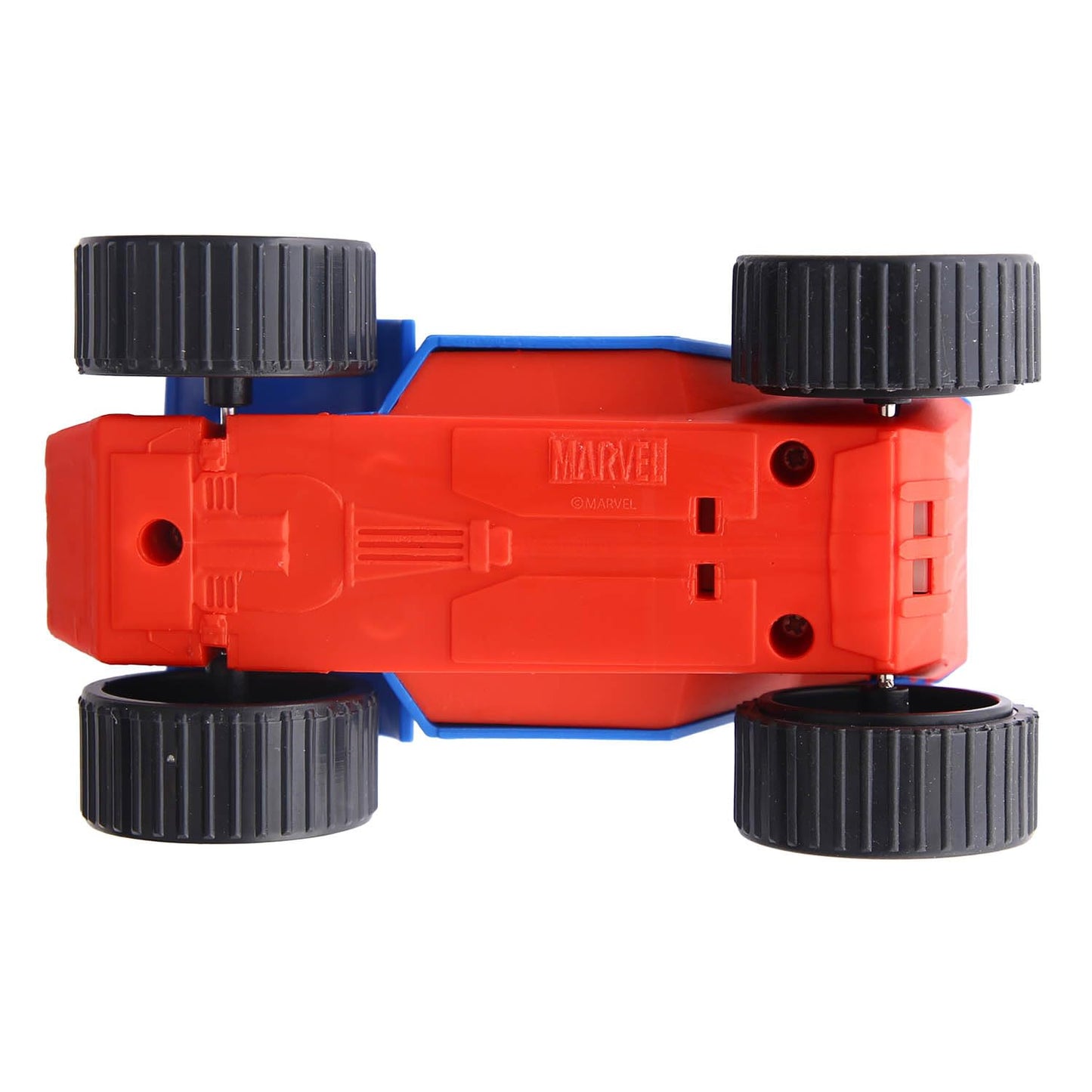 SKOODLE Kid Marvel Pull-Back Monster Truck - Spiderman Edition, Marvel Inspired Toy Bikes with Sturdy and Long-Lasting Construction, Enhances Motor Skills and Fun Vehicle Toy for Gifting - Blue & Red