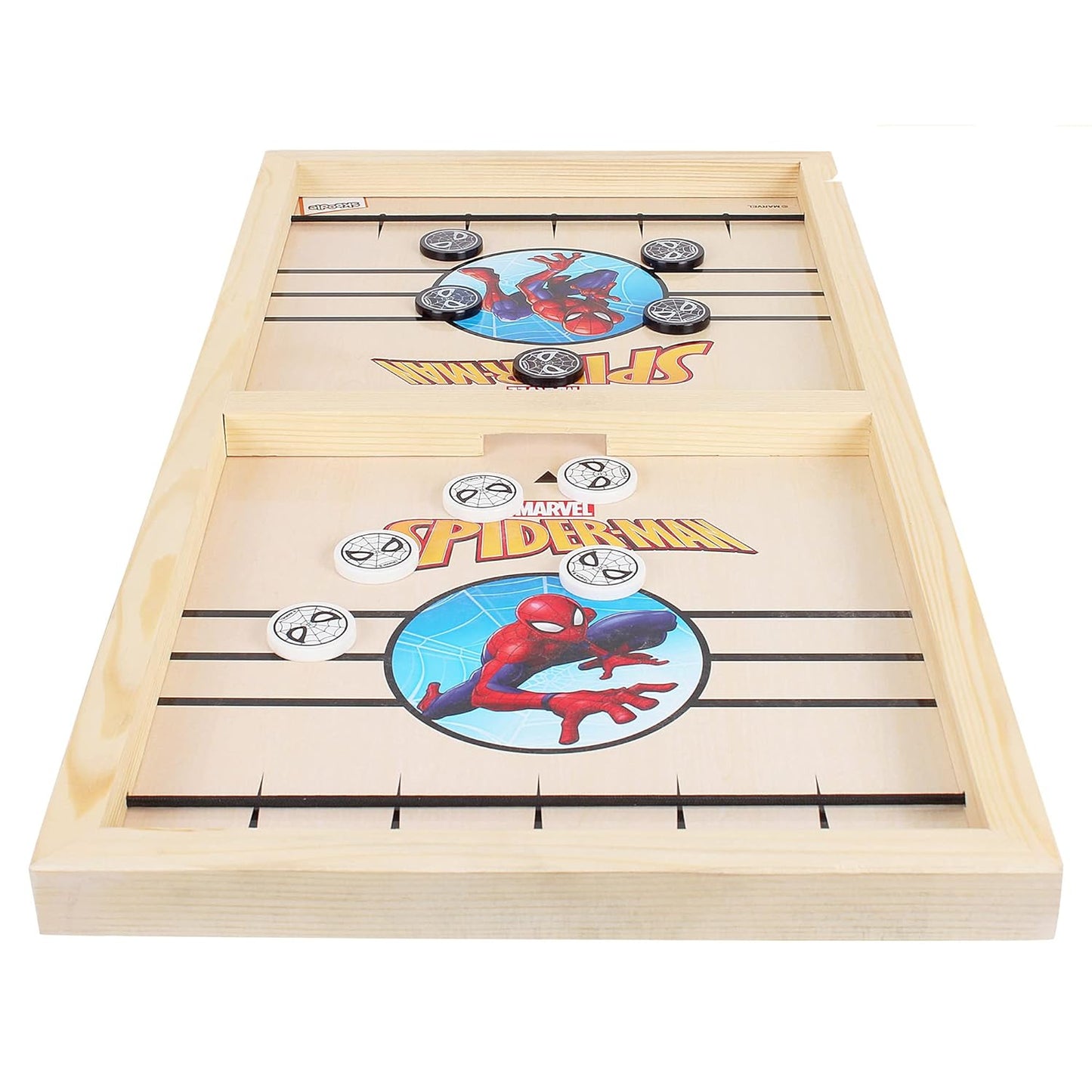 Skoodle Avengers Sling Puck Game Board String Hockey Toy (Spider Man) Portable Table Interactive Board Game for Kids & Adults, Desktop Board Game for All Age Group