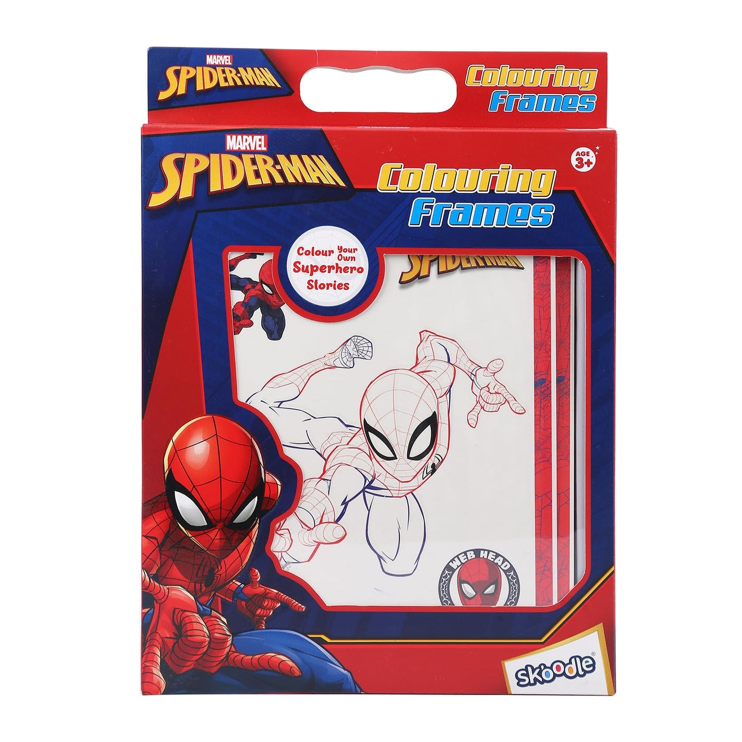 Skoodle Marvel Spiderman Colouring Frames for Kids, Specially Crafted to Enhance Play & Colouring Experience
