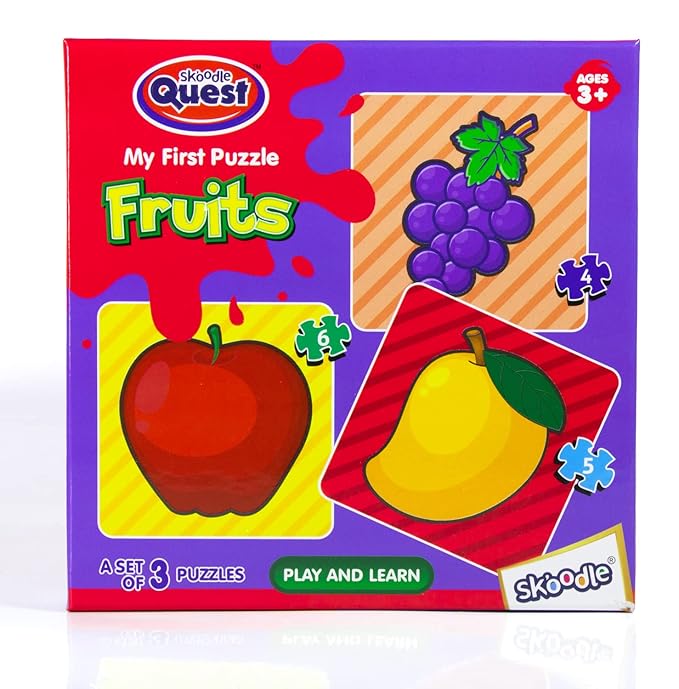 Skoodle My First Puzzle Fruits for 3 Old Kids and Above